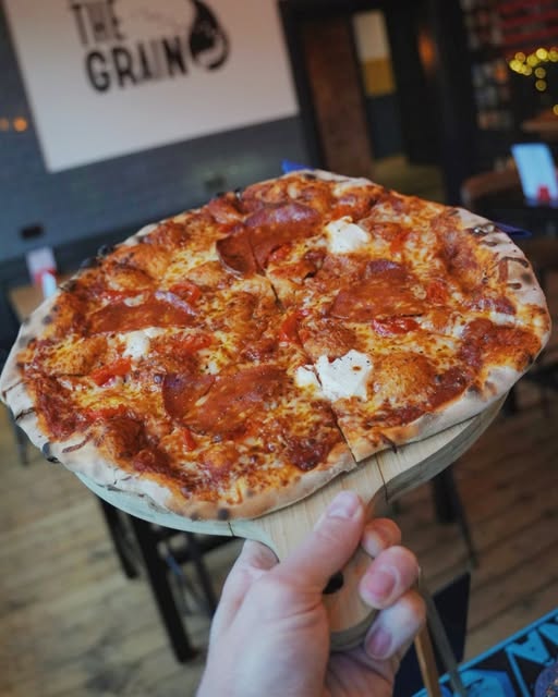 Fresh pizza served at Against The Grain Yeadon